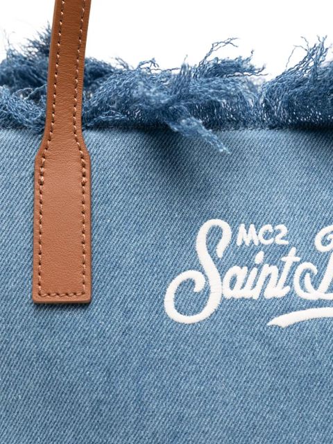 MC2 Saint Barth logo-embroidery tote bag - Blue