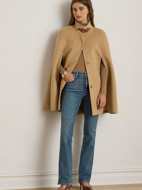 Lauren Ralph Lauren płaszcz z dodatkiem wełny kolor beżowy 297P04145 - zdjęcie produktu nr 1