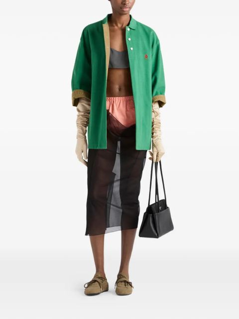 Prada crepe de chine top - Grey - zdjęcie produktu nr 2