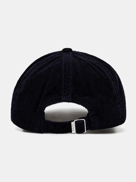 Gant czapka z daszkiem sztruksowa kolor granatowy z aplikacją 9900251