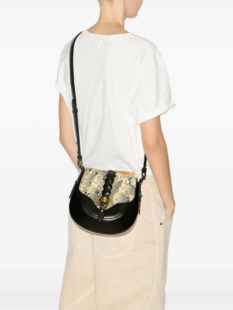 ISABEL MARANT small Altay snakeskin-effect crossbody bag - Black - zdjęcie produktu nr 2