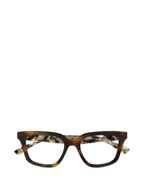 Gucci Eyewear tortoiseshell-effect square-frame glasses - Brown - zdjęcie produktu nr 1