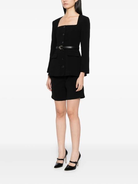 Self-Portrait tailored crepe playsuit - Black - zdjęcie produktu nr 2