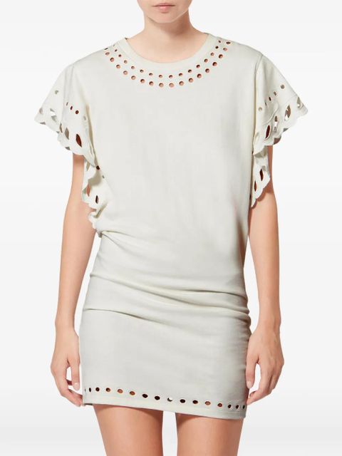 MARANT ÉTOILE Orlane laser-cut mini dress - Grey