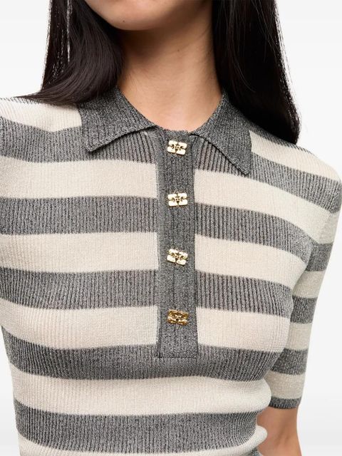 GANNI striped top - Grey - zdjęcie produktu nr 2