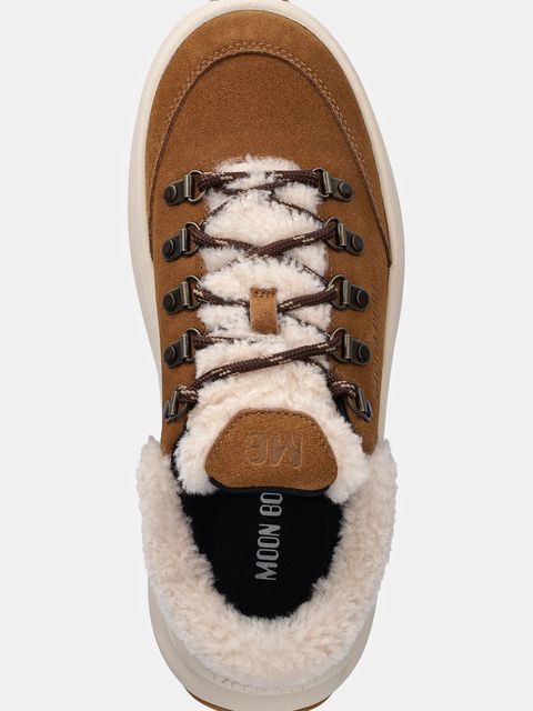 Moon Boot sneakersy zamszowe MB MOON247 CITY SHEARLING kolor brązowy 80D2490040 M008