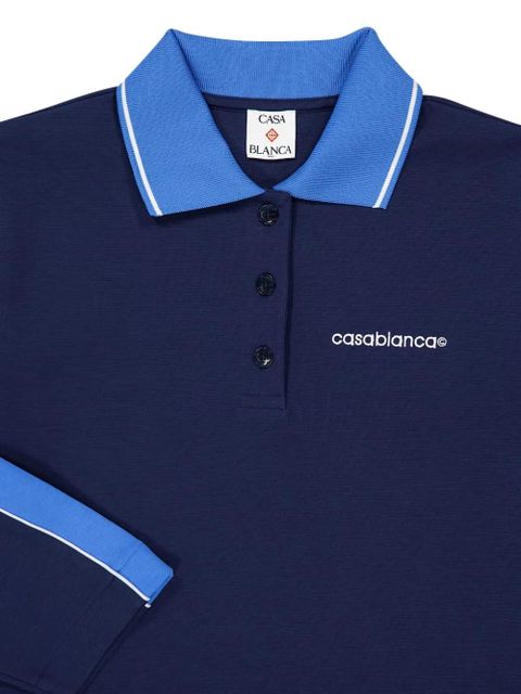 Casablanca logo-detail polo shirt - Blue
