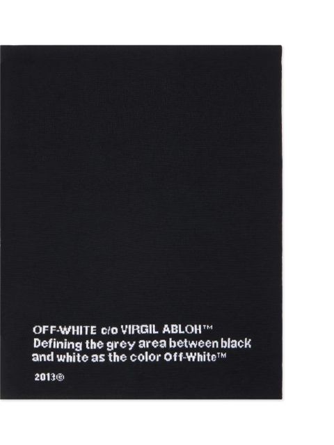 Off-White quotes knit scarf - Black - zdjęcie produktu nr 2