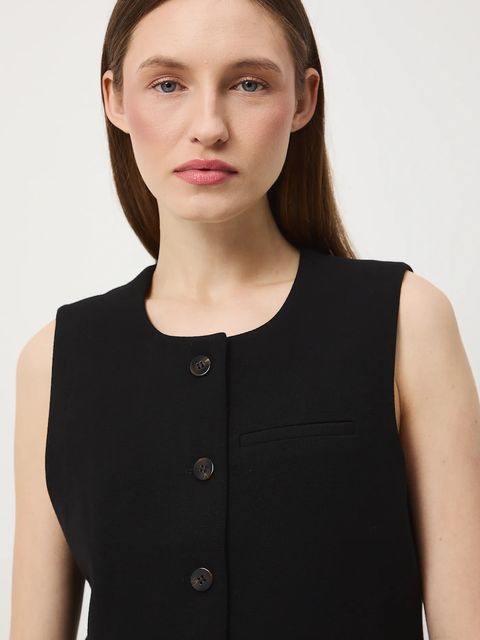 Medicine kamizelka damska kolor czarny jednorzędowa