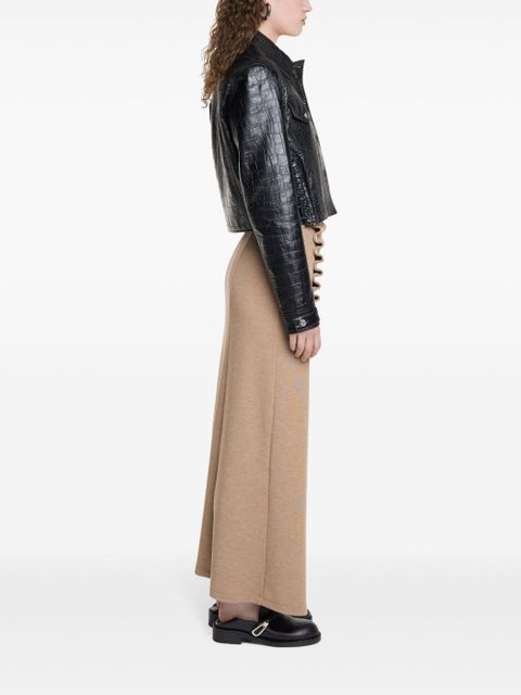 Rabanne asymmetric long-sleeve dress - Brown