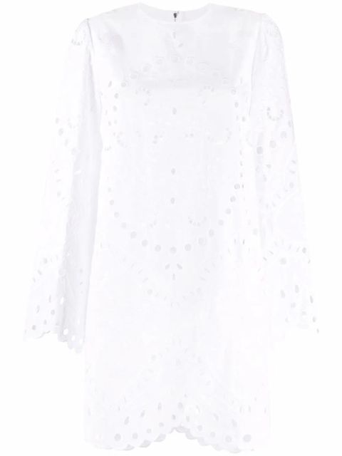 Dolce & Gabbana embroidered-design long-sleeve dress - White - zdjęcie produktu nr 1