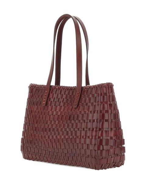 DRAGON DIFFUSION Salvage woven calf leather tote bag - Brown