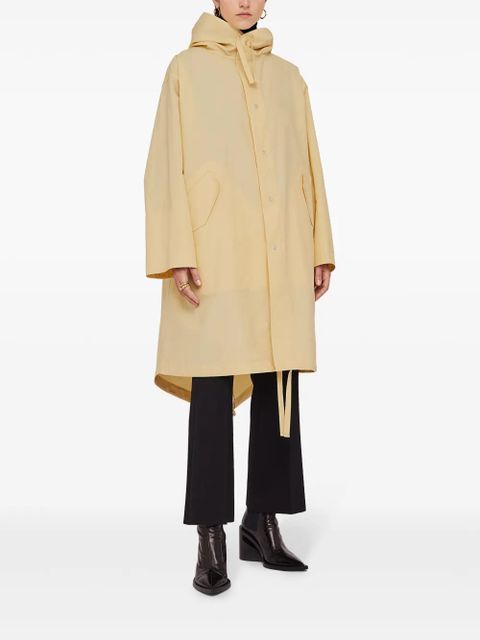 Jil Sander logo print drawstring coat - Yellow