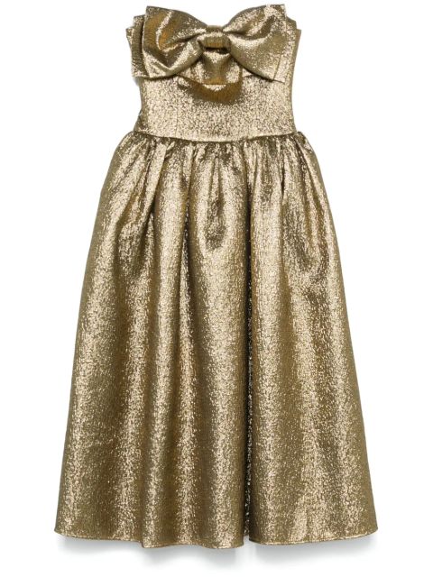 Self-Portrait metallic midi dress - Gold - zdjęcie produktu nr 1