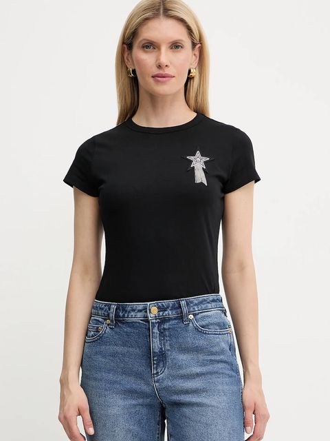 BOSS Orange t-shirt bawełniany damski kolor czarny 50545287 - zdjęcie produktu nr 1