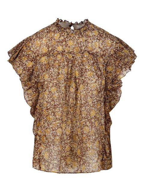 MARANT ÉTOILE Daliyane floral-print blouse - Brown - zdjęcie produktu nr 1