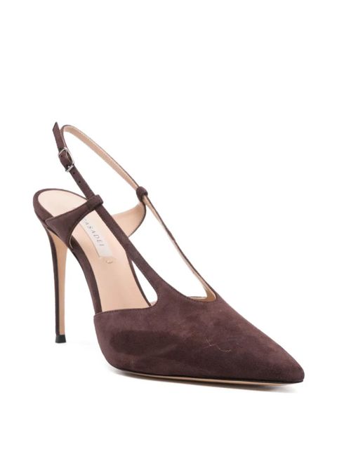 Casadei 100mm Julia pointed-toe pumps - Brown