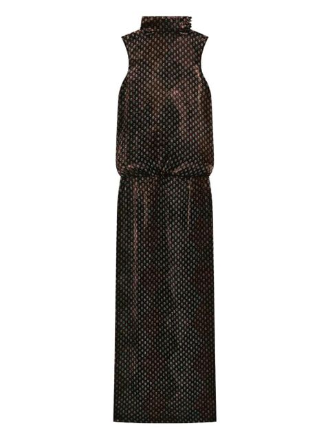 DRIES VAN NOTEN printed high-neck dress - Green - zdjęcie produktu nr 1