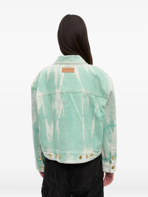 GANNI crystal-embellished jacket - Green