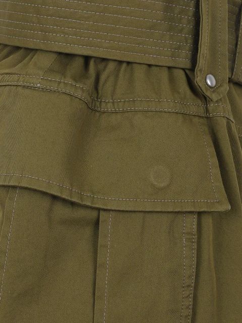 Alexander McQueen belted cargo-pocket oversized shorts - Green