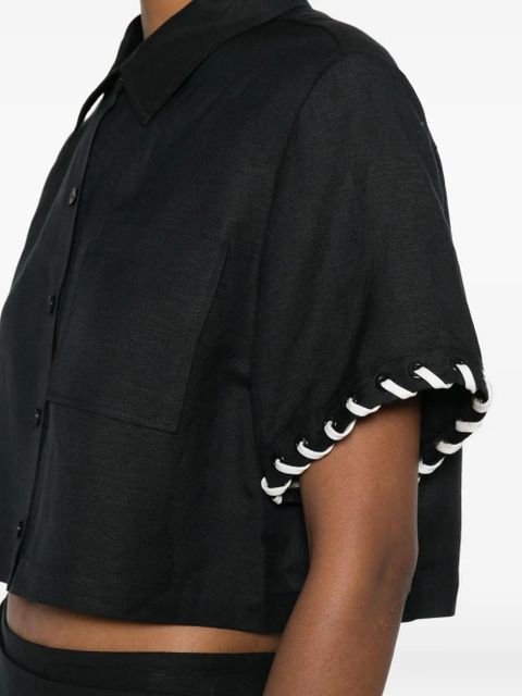 Simkhai short-sleeve chest-pocket shirt - Black