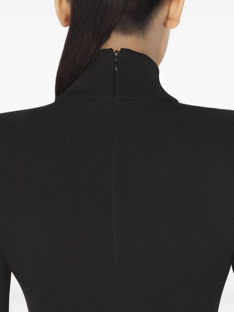 Jean Paul Gaultier long-sleeve cut-out back dress - Black