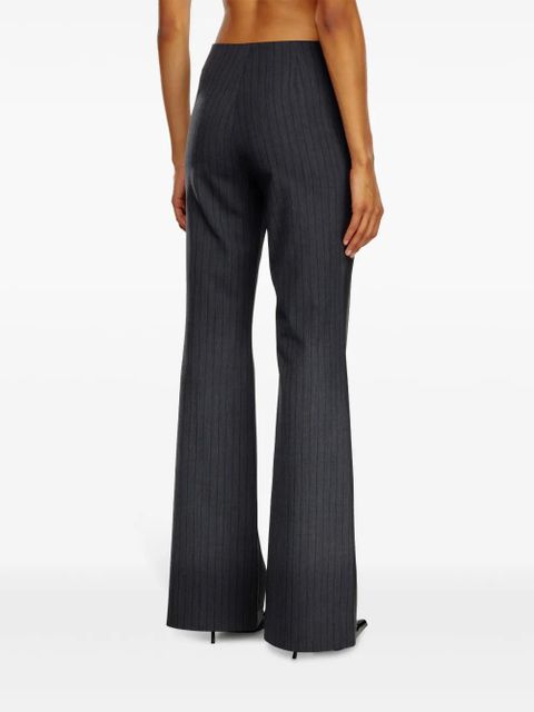 Diesel mid-rise flared trousers - Black