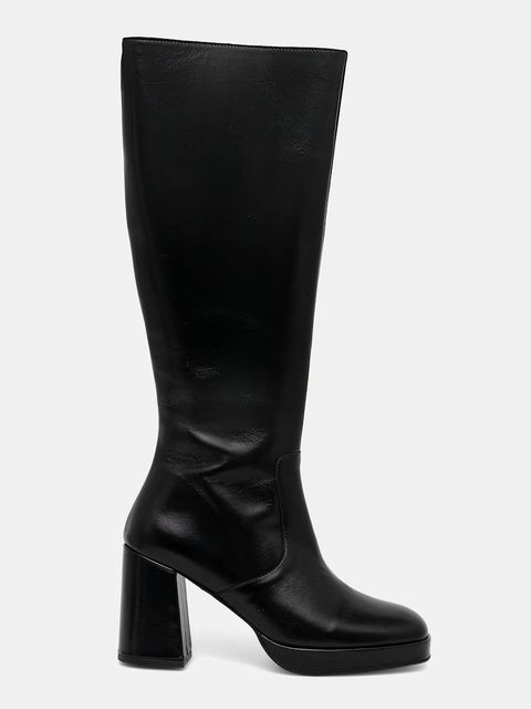 Jonak kozaki skórzane VENDOME CUIR damskie kolor czarny na słupku 3500102 - zdjęcie produktu nr 2