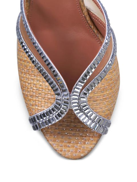 Aquazzura raffia embellishment sandals - Neutrals