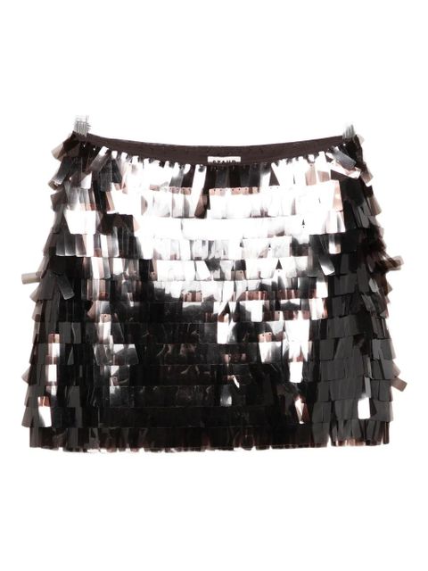 STAUD Max sequin-embellished mini skirt - Brown