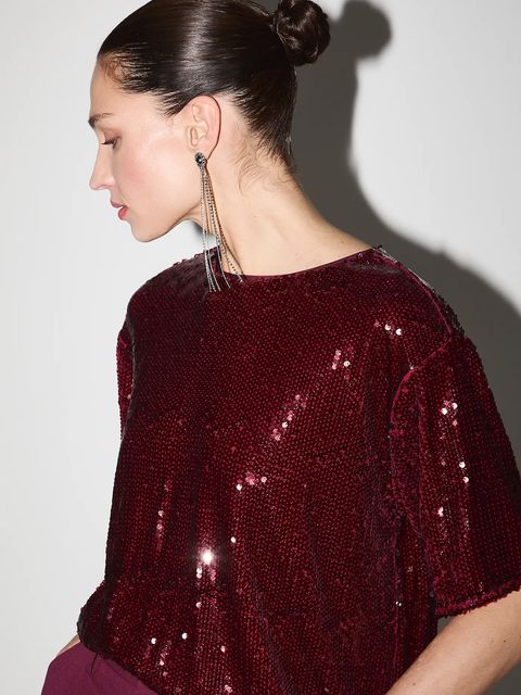 Medicine t-shirt damski kolor bordowy - zdjęcie produktu nr 1