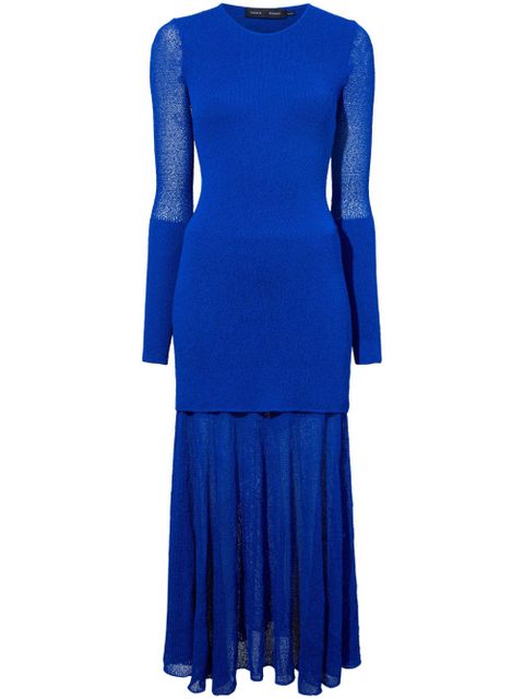 Proenza Schouler Anita fine-knit maxi dress - Blue - zdjęcie produktu nr 1