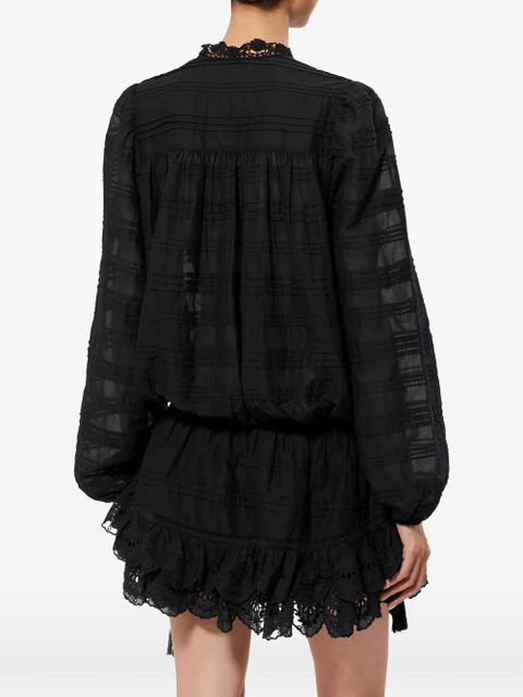 MARANT ÉTOILE lace ruffled preya dress - Black
