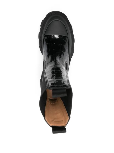 GANNI croc-effect Chelsea boots - Black