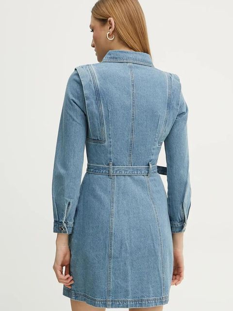 Morgan sukienka jeansowa RICOLI kolor niebieski mini prosta RICOLI