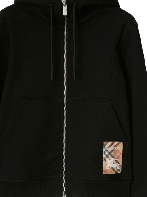 Burberry Check Label hoodie - Black