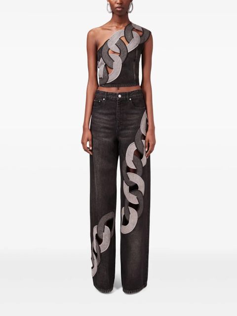 AREA chain-detail off-shoulder top - Grey - zdjęcie produktu nr 2