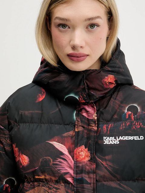 Karl Lagerfeld Jeans kurtka kolor czarny zimowa oversize A4W15025