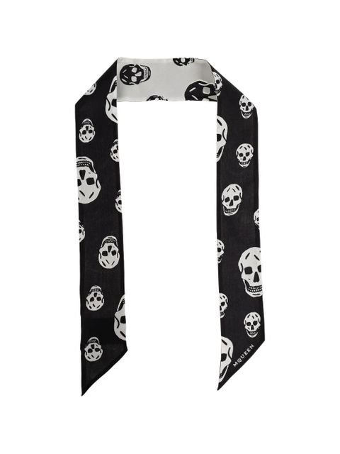 Alexander McQueen skull-print scarf - Black - zdjęcie produktu nr 1