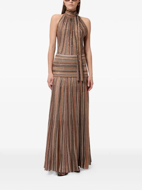 Missoni striped pleated skirt - Brown - zdjęcie produktu nr 2