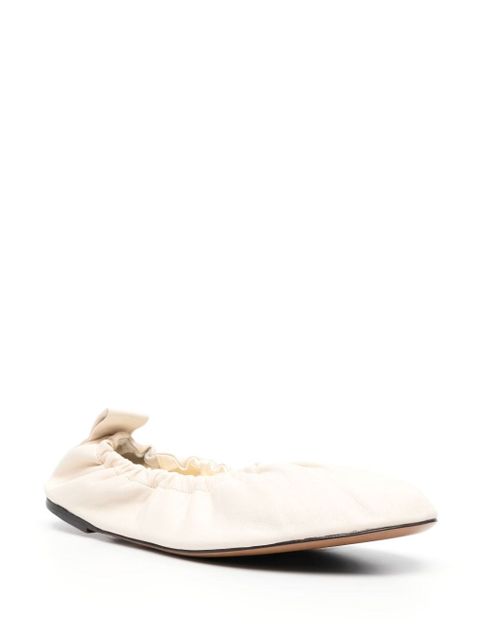 The Row Glove leather ballerinas - White