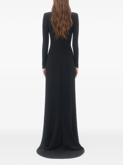 Valentino Garavani embroidered cady couture gown - Black