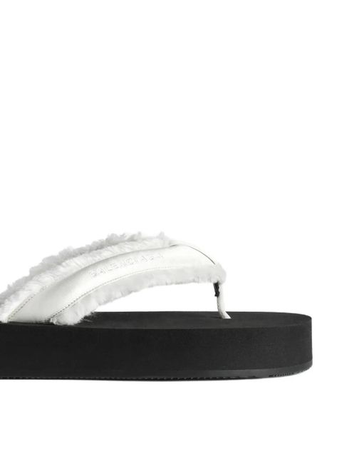 Balenciaga Jet Lag satin flat sandals - White - zdjęcie produktu nr 2
