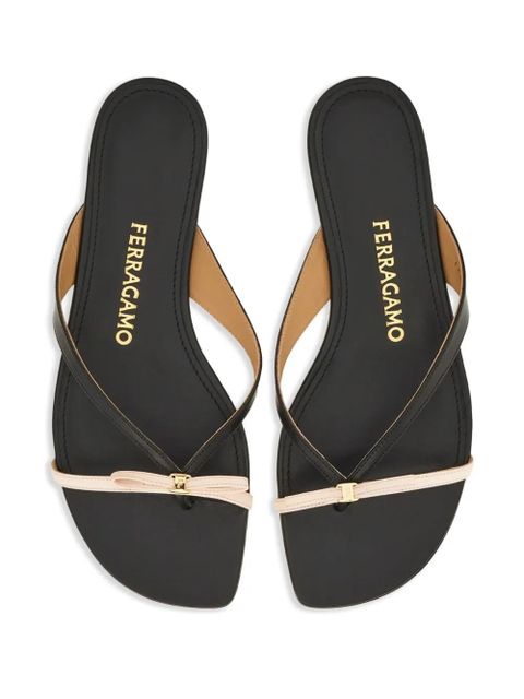 Ferragamo bow-detail flip flops - Black - zdjęcie produktu nr 2