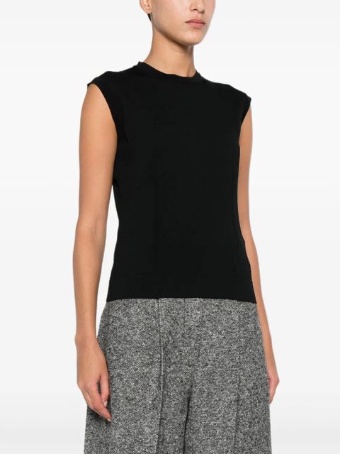Max Mara round-neck sleeveless top - Black
