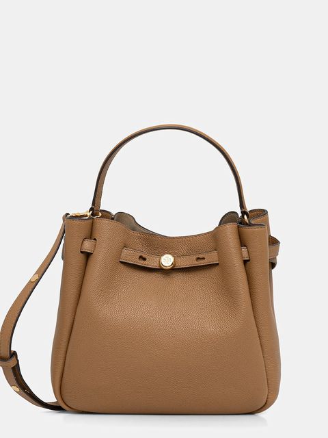 Tory Burch torebka skórzana Romy kolor beżowy 166982-227 - zdjęcie produktu nr 1