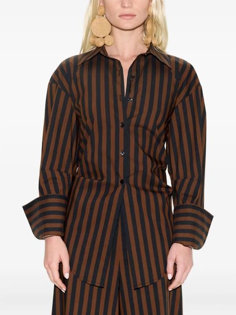 Simon Miller striped button loch poplin shirt - Black