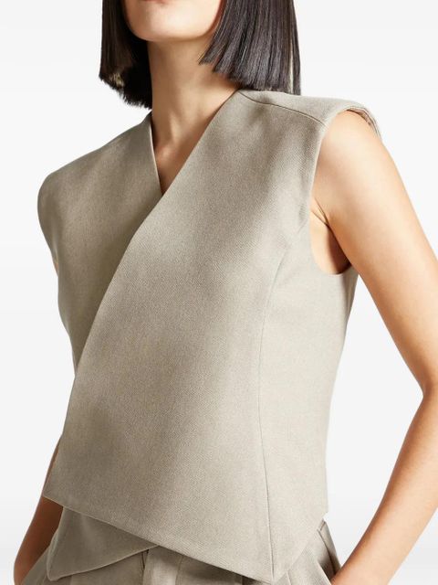 Manière De Voir wrap tailored waistcoat - Neutrals