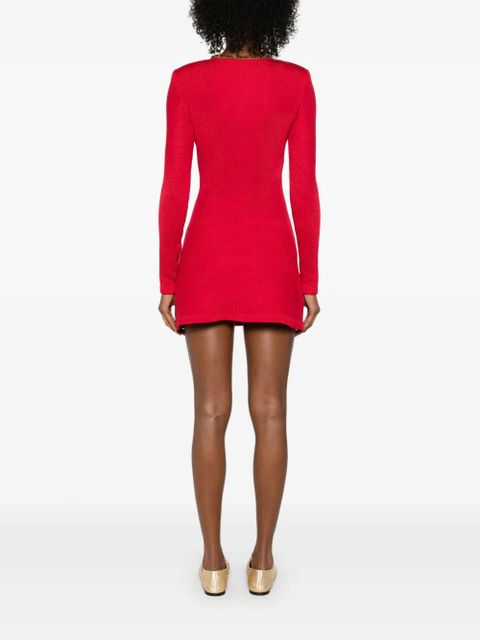 Self-Portrait textured-knit mini dress