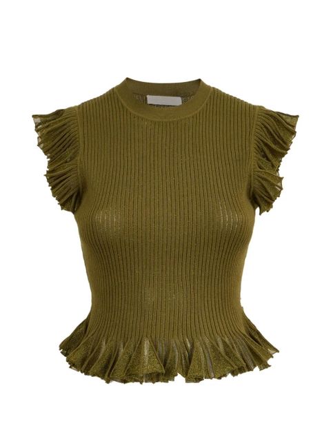 Ulla Johnson Leila ruffled top - Green - zdjęcie produktu nr 1
